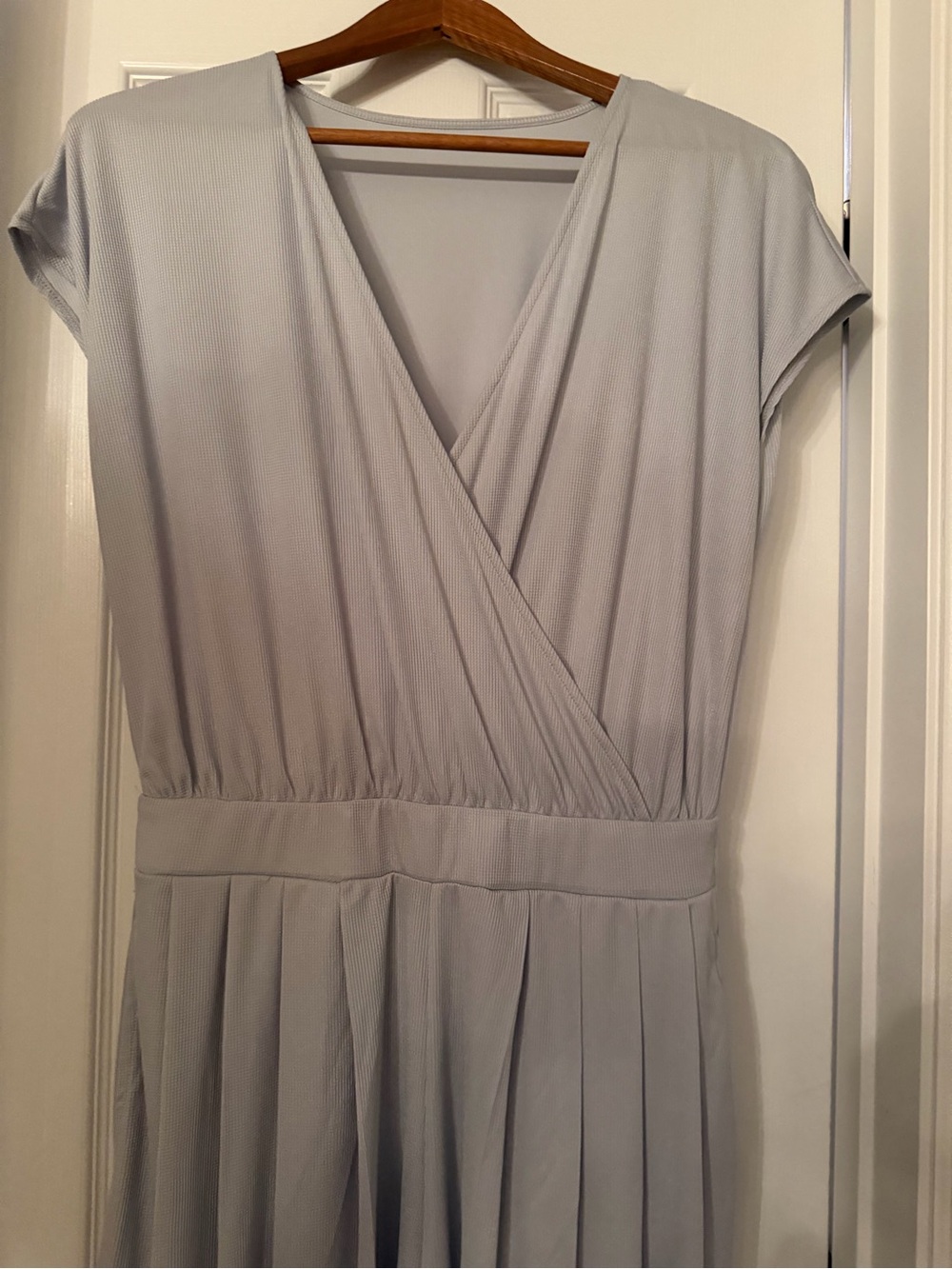 HALARA Light Gray Wrap-Front Jumpsuit